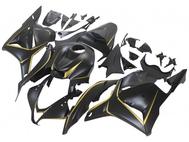 Purchase 2009-2012 Matte Black Gold Honda CBR600RR Motorcycle Fairings UK