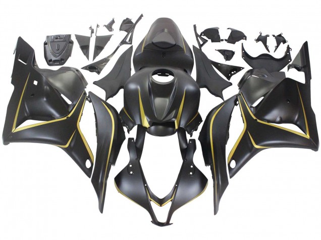 Purchase 2009-2012 Matte Black Gold Honda CBR600RR Motorcycle Fairings UK