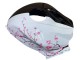 Purchase 2009-2012 White Cherry Blossom Glossy Black Honda CBR600RR Motorcycle Fairings UK