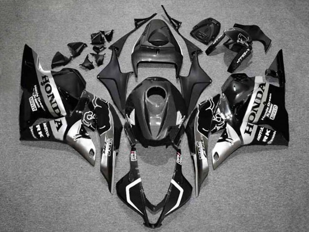 Purchase 2009-2012 Silver Glossy Black HRC Honda CBR600RR Motorcycle Fairings UK