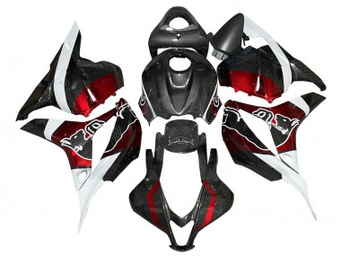 Purchase 2009-2012 White Red Black Carbon Fiber Honda CBR600RR Motorcycle Fairings UK