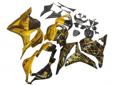 Purchase 2009-2012 Gold Glossy Black Honda CBR600RR Motorcycle Fairings UK