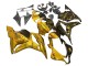 Purchase 2009-2012 Gold Glossy Black Honda CBR600RR Motorcycle Fairings UK