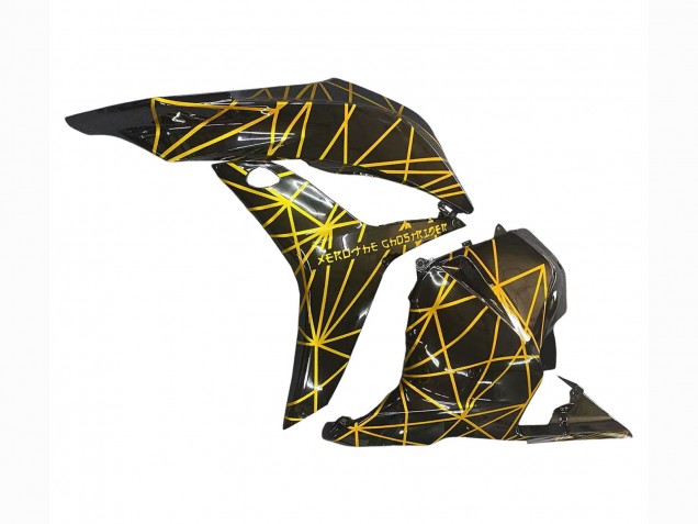 Purchase 2009-2012 Gold Glossy Black Honda CBR600RR Motorcycle Fairings UK