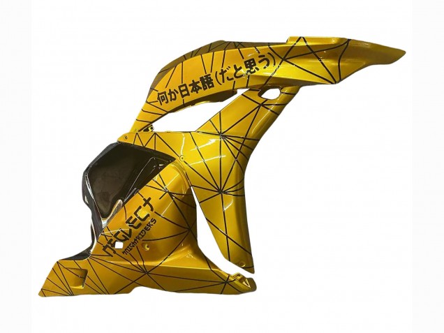 Purchase 2009-2012 Gold Glossy Black Honda CBR600RR Motorcycle Fairings UK