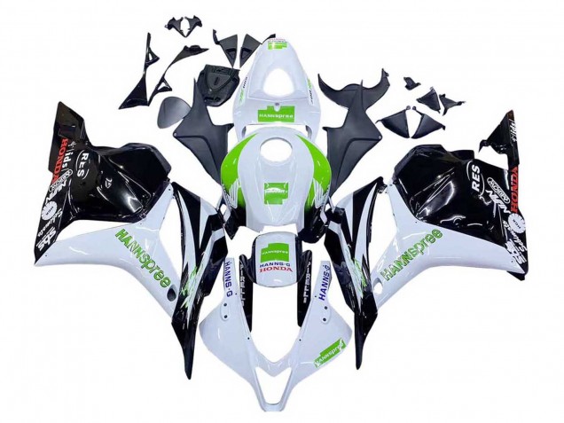 Purchase 2009-2012 White Green Glossy Black Hannspree Honda CBR600RR Motorcycle Fairings UK