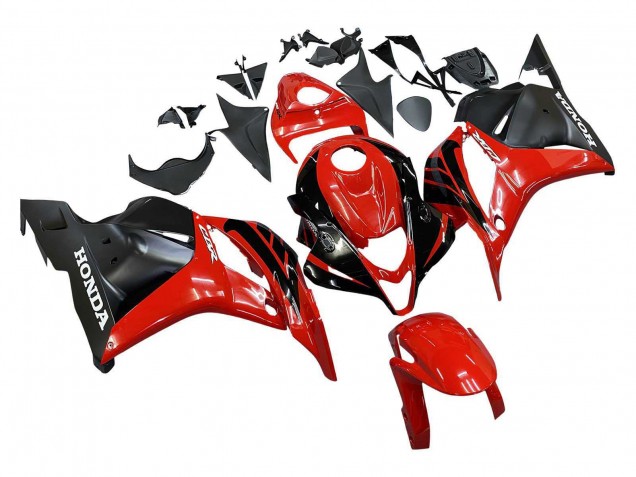 Purchase 2009-2012 Red Glossy Black Matte Black Stripe Honda CBR600RR Motorcycle Fairings UK