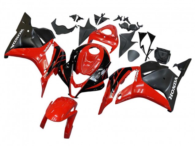 Purchase 2009-2012 Red Glossy Black Matte Black Stripe Honda CBR600RR Motorcycle Fairings UK