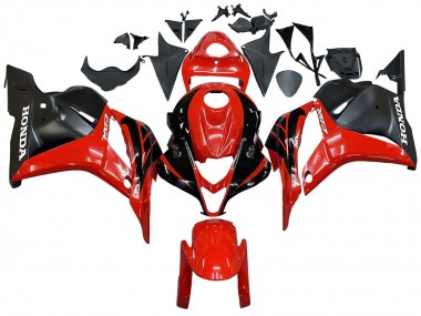 Purchase 2009-2012 Red Glossy Black Matte Black Stripe Honda CBR600RR Motorcycle Fairings UK