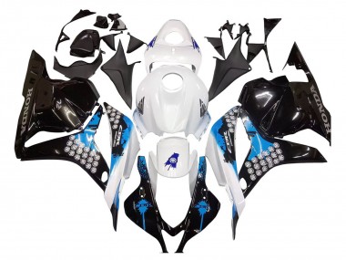 Purchase 2009-2012 White Blue Glossy Black Honda CBR600RR Motorcycle Fairings Kit UK