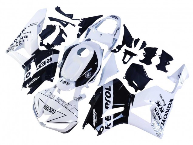 Purchase 2013-2023 White Glossy Black Repsol Honda CBR600RR Motorcycle Fairings UK