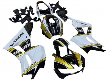 Purchase 2013-2023 White Gold Glossy Black Repsol Honda CBR600RR Motorcycle Fairings UK