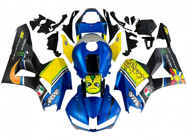 Purchase 2013-2023 Blue Yellow Matte Black Green Monster Shark Honda CBR600RR Motorcycle Fairings UK