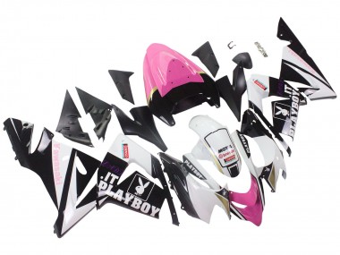 Purchase 2004-2005 Black Pink White Playboy Motul Kawasaki ZX10R Motorcycle Fairings UK