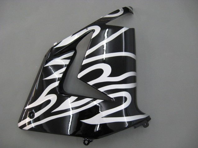 Purchase 2004-2005 Black with White Flame Kawasaki ZX10R Motorcycle Fairings UK