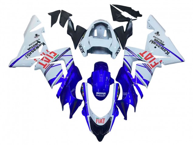 Purchase 2004-2005 Glossy Blue White Fiat Motul Kawasaki ZX10R Motorcycle Fairings UK