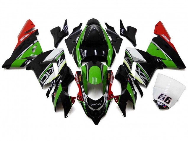 Purchase 2004-2005 White Black Green Elf Kawasaki ZX10R Motorcycle Fairings UK