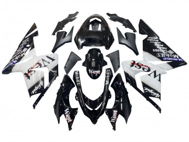 Purchase 2004-2005 White Black West Ninja Kawasaki ZX10R Motorcycle Fairings UK