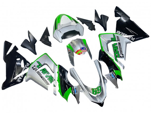 Purchase 2004-2005 Green Silver Black 69 Kawasaki ZX10R Motorcycle Fairings UK