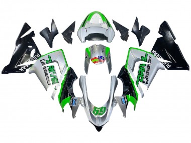 Purchase 2004-2005 Green Silver Black 69 Kawasaki ZX10R Motorcycle Fairings UK