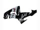 Purchase 2006-2007 Glossy Black White West Kawasaki ZX10R Motorcycle Fairings UK