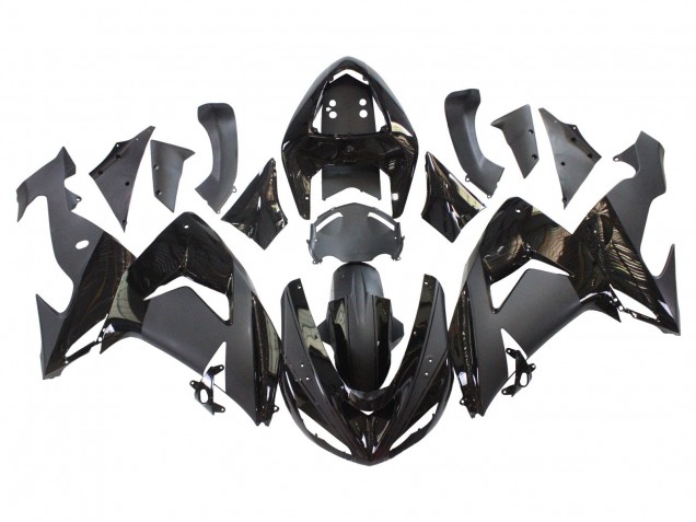 Purchase 2006-2007 Matte Black Glossy Black Kawasaki ZX10R Motorcycle Fairings UK