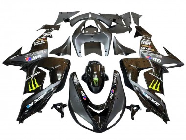 Purchase 2006-2007 Grey Yellow Glossy Black Monster Elf Kawasaki ZX10R Motorcycle Fairings UK