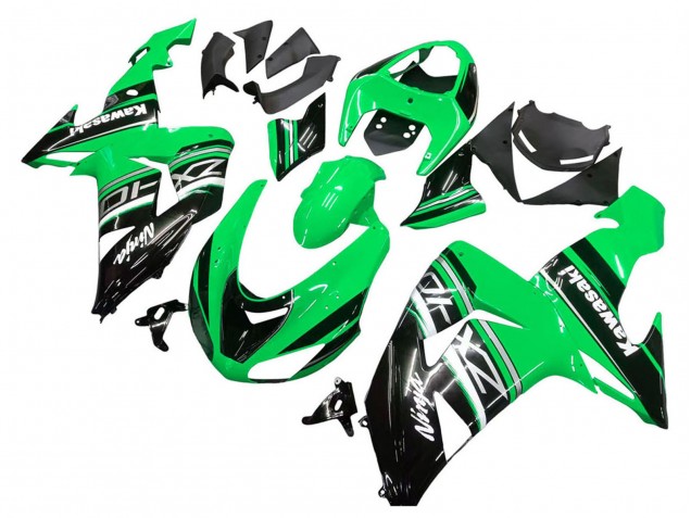 Purchase 2006-2007 Green White Black Kawasaki ZX10R Motorcycle Fairing Kits UK