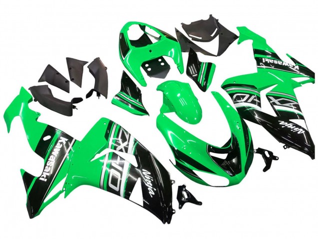 Purchase 2006-2007 Green White Black Kawasaki ZX10R Motorcycle Fairing Kits UK