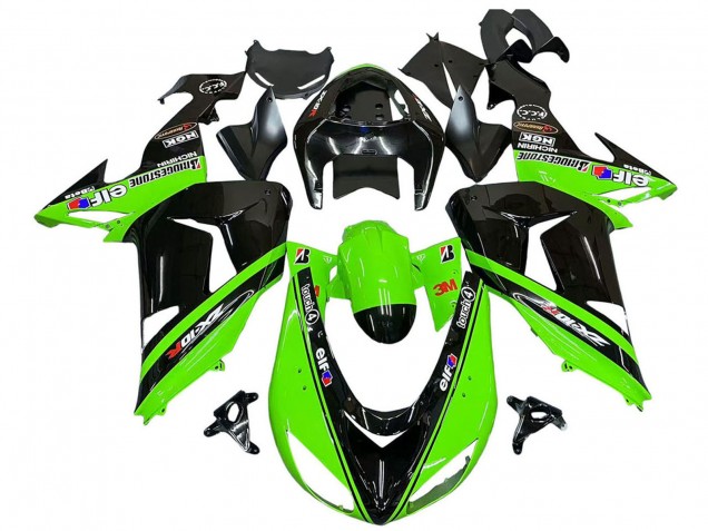 Purchase 2006-2007 Green Black Elf Touch4 3M Kawasaki ZX10R Motorcycle Fairings UK