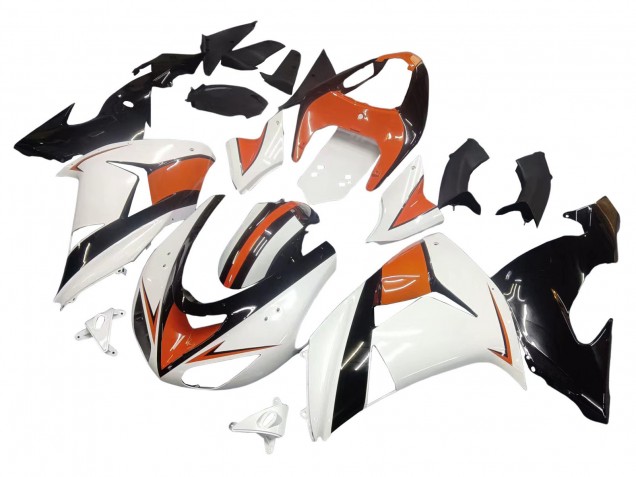 Purchase 2006-2007 White Orange Black Kawasaki ZX10R Motorcycle Fairings UK