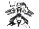 Purchase 2008-2010 Glossy Black White Green Monster Elf Kawasaki ZX10R Motorcycle Fairings UK