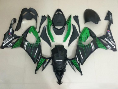 Purchase 2008-2010 Matte Black Green Kawasaki ZX10R Motorcycle Fairings UK