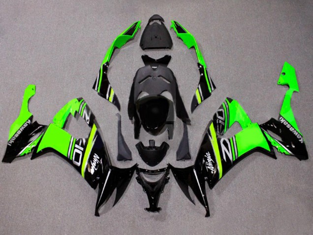 Purchase 2008-2010 Green White Glossy Black Kawasaki ZX10R Motorcycle Fairings UK