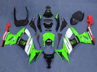 Purchase 2008-2010 Green White Red Black Monster Kawasaki ZX10R Motorcycle Fairings UK
