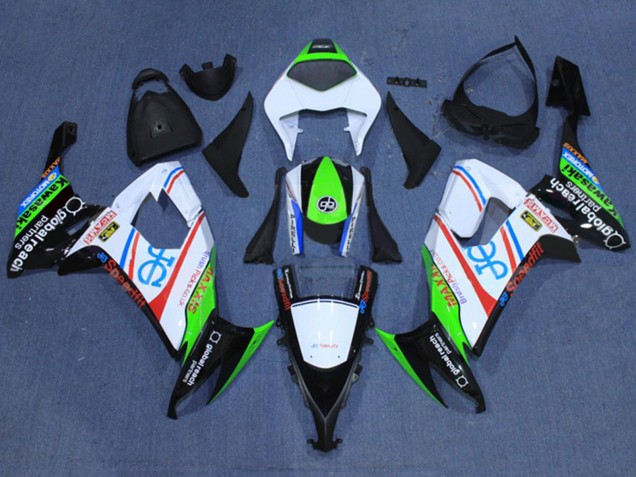 Purchase 2008-2010 White Fluorescent Green Red Black Kawasaki ZX10R Motorcycle Fairings UK