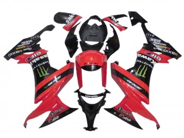 Purchase 2008-2010 Red Black Green Monster Elf 27 Kawasaki ZX10R Motorcycle Fairings UK