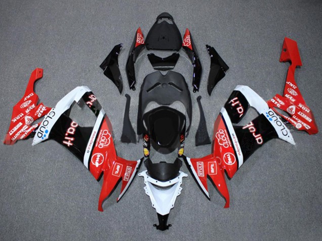Purchase 2008-2010 Red White Black Cloud Aruba.it Kawasaki ZX10R Motorcycle Fairings UK