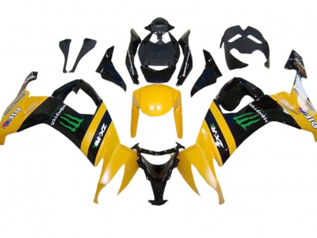Purchase 2008-2010 Yellow Black Green Monster Kawasaki ZX10R Motorcycle Fairings UK
