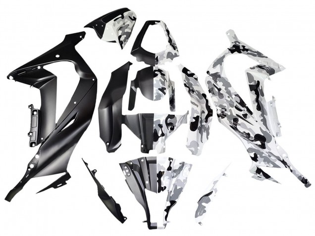 Purchase 2008-2010 White Black Split Kawasaki ZX10R Motorcycle Fairings UK