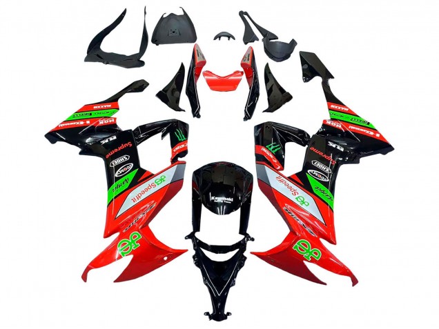 Purchase 2008-2010 Red Green Black Kawasaki ZX10R Motorcycle Fairings UK