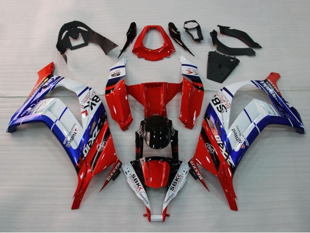 Purchase 2011-2015 White Blue Red Black SBK Maxxis Kawasaki ZX10R Motorcycle Fairings UK