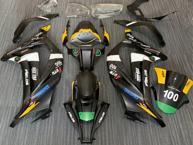 Purchase 2011-2015 Matte Black White Yellow Green Elf Trick Star Frtr 100 Kawasaki ZX10R Motorcycle Fairings UK