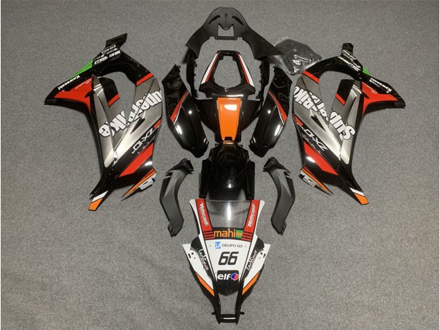 Purchase 2011-2015 White Orange Black Mahi Elf 66 Superbike Kawasaki ZX10R Motorcycle Fairings UK