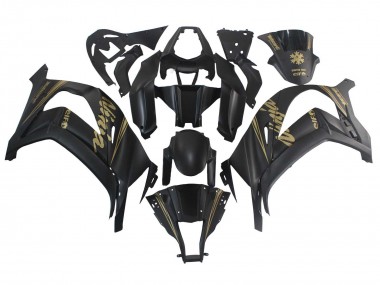 Purchase 2011-2015 Matte Black Gold Snow Elf Kawasaki ZX10R Motorcycle Fairings UK