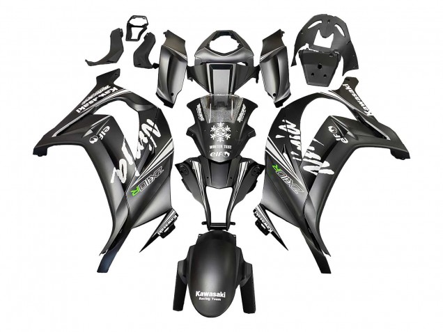 Purchase 2011-2015 Matte Black Green Elf Kawasaki ZX10R Motorcycle Fairings UK