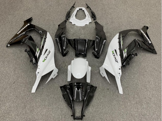 Purchase 2011-2015 White Glossy Black Green Kawasaki ZX10R Motorcycle Fairings UK