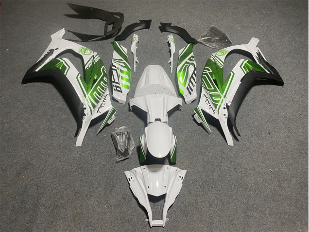 Purchase 2011-2015 White Green Matte Black Kawasaki ZX10R Motorcycle Fairings UK