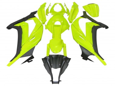 Purchase 2011-2015 Fluorescent Green Matte Black Kawasaki ZX10R Motorcycle Fairings UK