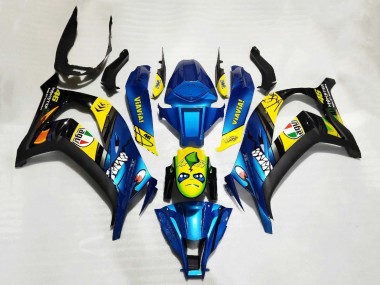 Purchase 2011-2015 Blue Yellow Black Shark Kawasaki ZX10R Motorcycle Fairings UK